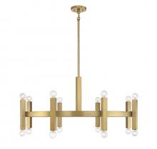 Savoy House Meridian CA M100103NB - 16-Light Chandelier in Natural Brass