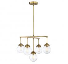 Savoy House Meridian CA M10041NB - 5-Light Chandelier in Natural Brass