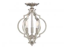Savoy House Meridian CA M60055PN - 3-Light Convertible Semi-Flush or Pendant in Polished Nickel