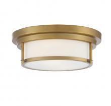 Savoy House Meridian CA M60062NB - 2-Light Ceiling Light in Natural Brass