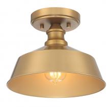 Savoy House Meridian CA M60068NB - 1-Light Ceiling Light in Natural Brass