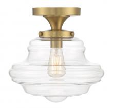 Savoy House Meridian CA M60069NB - 1-Light Ceiling Light in Natural Brass