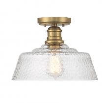 Savoy House Meridian CA M60070NB - 1-Light Ceiling Light in Natural Brass
