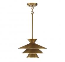 Savoy House Meridian CA M70096NB - 1-Light Pendant in Natural Brass