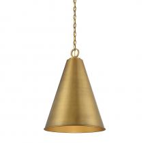 Savoy House Meridian CA M70112NB - 1-Light Pendant in Natural Brass