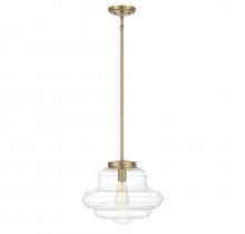 Savoy House Meridian CA M7022NB - 1-Light Pendant in Natural Brass
