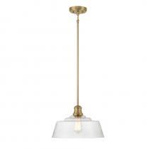 Savoy House Meridian CA M7023NB - 1-Light Pendant in Natural Brass