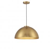Savoy House Meridian CA M7024NB - 1-Light Pendant in Natural Brass