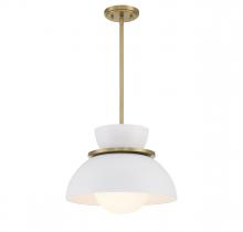 Savoy House Meridian CA M7026NB - 1-Light Pendant in Natural Brass