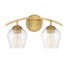 Savoy House Meridian CA M80031NB - 2-Light Bathroom Vanity Light in Natural Brass
