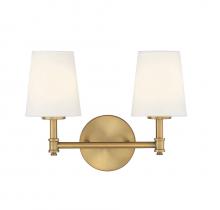 Savoy House Meridian CA M80050NB - 2-Light Bathroom Vanity Light in Natural Brass
