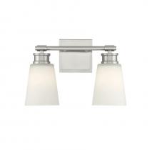 Savoy House Meridian CA M80054BN - 2-Light Bathroom Vanity Light in Brushed Nickel