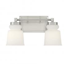 Savoy House Meridian CA M80057BN - 2-Light Bathroom Vanity Light in Brushed Nickel