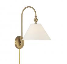 Savoy House Meridian CA M90085NB - 1-Light Wall Sconce in Natural Brass