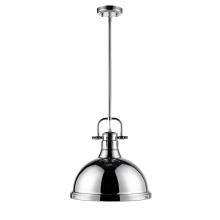 Golden Canada 3604-L CH-CH - 1 Light Pendant with Rod