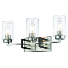Golden Canada 6070-BA3 PW-BLK - Tribeca 3 Light Bath Vanity