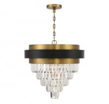 Savoy House Canada 1-1669-4-143 - Marquise 4-Light Chandelier in Matte Black with Warm Brass Accents