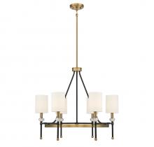 Savoy House Canada 1-1893-6-143 - Tivoli 6-Light Chandelier in Matte Black with Warm Brass Accents