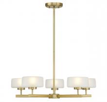Savoy House Canada 1-5409-5-322 - Falster 5-Light LED Chandelier in Warm Brass