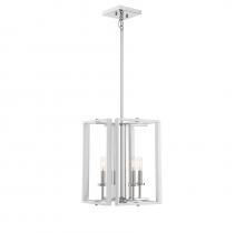 Savoy House Canada 3-8881-4-172 - Champlin 4-Light Pendant in White with Polished Nickel Accents