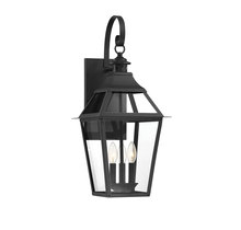 Savoy House Canada 5-722-153 - Jackson 3-Light Outdoor Wall Lantern in Matte Black with Gold Highlights