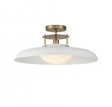 Savoy House Canada 6-1685-1-142 - Gavin 1-Light Ceiling Light in White with Warm Brass Accents