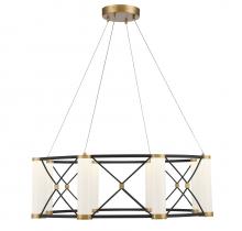 Savoy House Canada 7-1640-8-144 - Aries 8-Light LED Pendant in Matte Black with Burnished Brass Accents