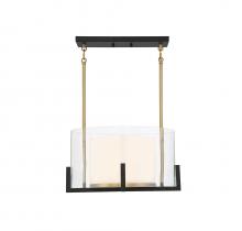 Savoy House Canada 7-1983-1-143 - Eaton 1-Light Pendant in Matte Black with Warm Brass Accents