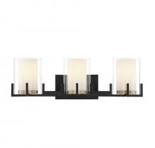 Savoy House Canada 8-1977-3-143 - Eaton 3-Light Bathroom Vanity Light in Matte Black with Warm Brass Accents