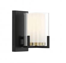 Savoy House Canada 9-1977-1-143 - Eaton 1-Light Wall Sconce in Matte Black with Warm Brass Accents