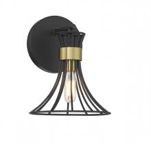 Savoy House Canada 9-6080-1-143 - Breur 1-Light Wall Sconce in Matte Black with Warm Brass Accents