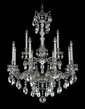 Schonbek 1870 5683-48S - Milano 12 Light 120V Chandelier in Antique Silver with Clear Crystals from Swarovski