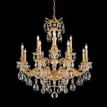 Schonbek 1870 5682-48S - Milano 12 Light 120V Chandelier in Antique Silver with Clear Crystals from Swarovski