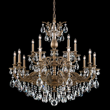 Schonbek 1870 5685-48S - Milano 15 Light 120V Chandelier in Antique Silver with Clear Crystals from Swarovski