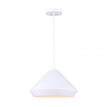 Canarm IPL1020A13WH - BYCK, IPL1020A13WH, MWH Color, 1 Lt 12.75" Width Pendant, 60W Type A