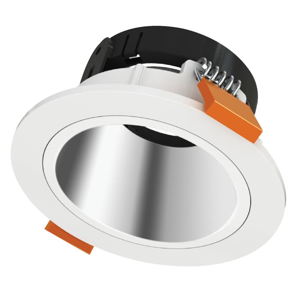 LED Lumeina Downlight Trim 4IN Chrome - White Reflector Round STANDARD