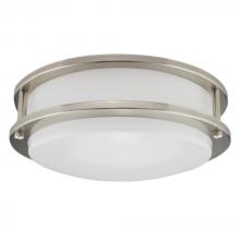 Standard Products 65611 - 16IN LED Double-ring Ceiling Luminaire 26W 120V 30K Dim Brushed Nickel Frosted Round STANDARD