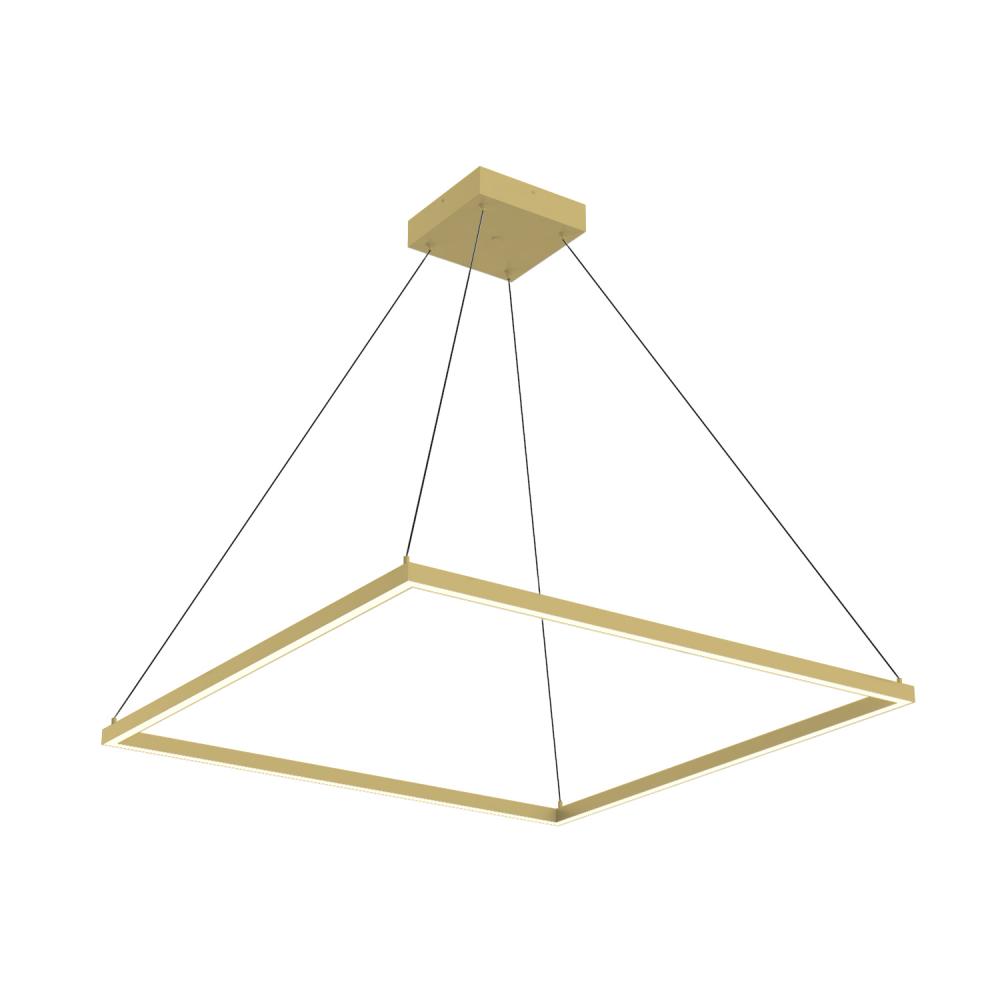 Piazza 36-in Brushed Gold LED Pendant