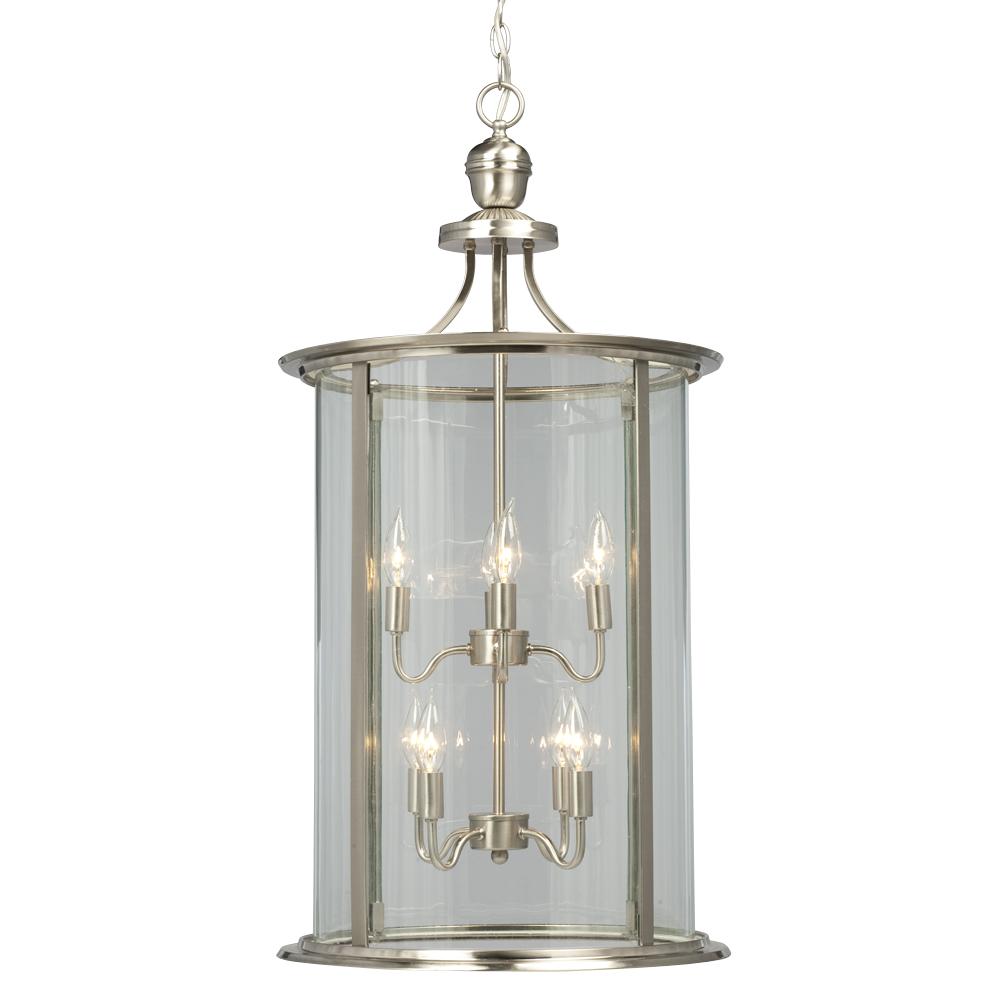 Pendant - Brushed Nickel with Clear Glass