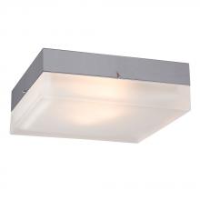 Galaxy Lighting 614573CH-213EB - Square Flush Mount Ceiling Light - in Polished Chrome finish with Frosted Glass