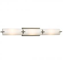 Galaxy Lighting 710693BN - 3 Light Vanity - in Brushed Nickel with Satin White Glass