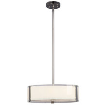 Galaxy Lighting L914291CH024A1 - LED Pendant - in Polished Chrome finish with Opal White & Clear Glass, includes 6", 12" & 18