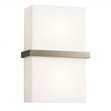 Galaxy Lighting ES213130BN - Wall Sconce - in Brushed Nickel finish with Satin White Glass