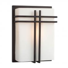 Galaxy Lighting ES215640BZ - Wall Sconce - in Bronze finish with Satin White Glass (Suitable for Indoor or Outdoor Use)