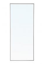 Elegant MR4086S - Metal Frame Rectangle Mirror 30 Inch Silver