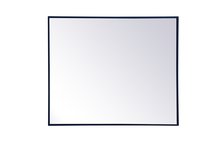 Elegant MR43036BL - Metal frame rectangle mirror 30 inch x 36 inch in Blue