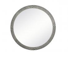 Elegant MR54848 - Round Mirror 48 Inch in Chevron