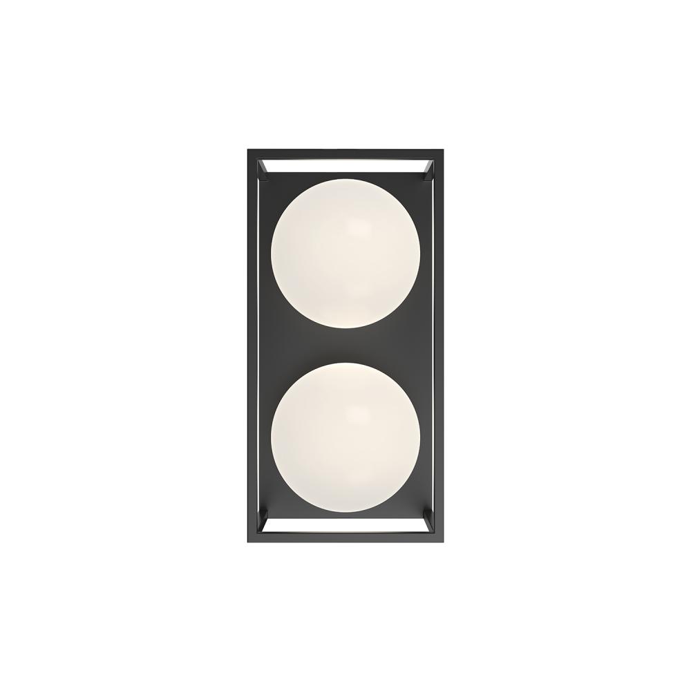 Amelia 13-in Black 2 Lights Exterior Wall Sconce