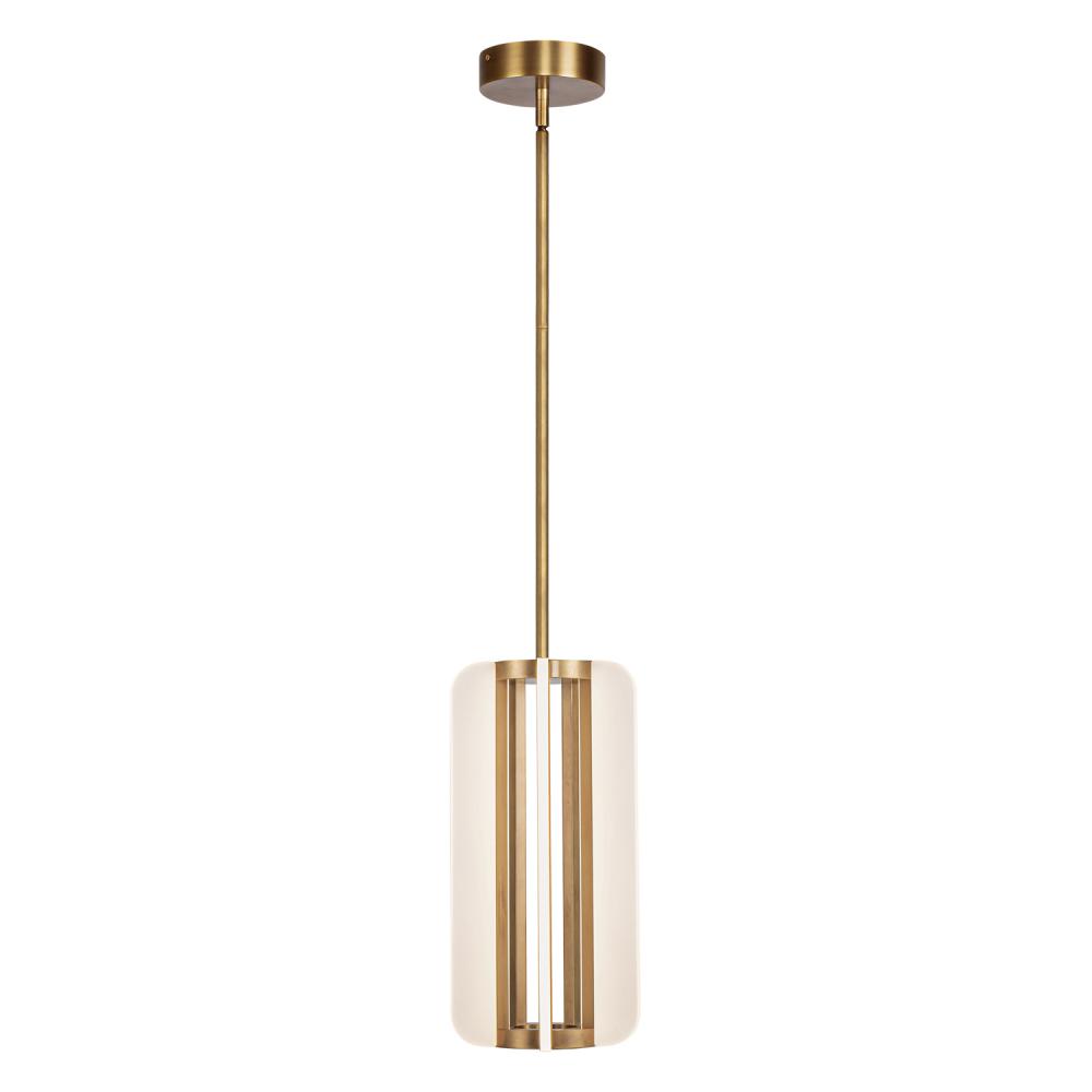 Anders 7-in Vintage Brass LED Pendant