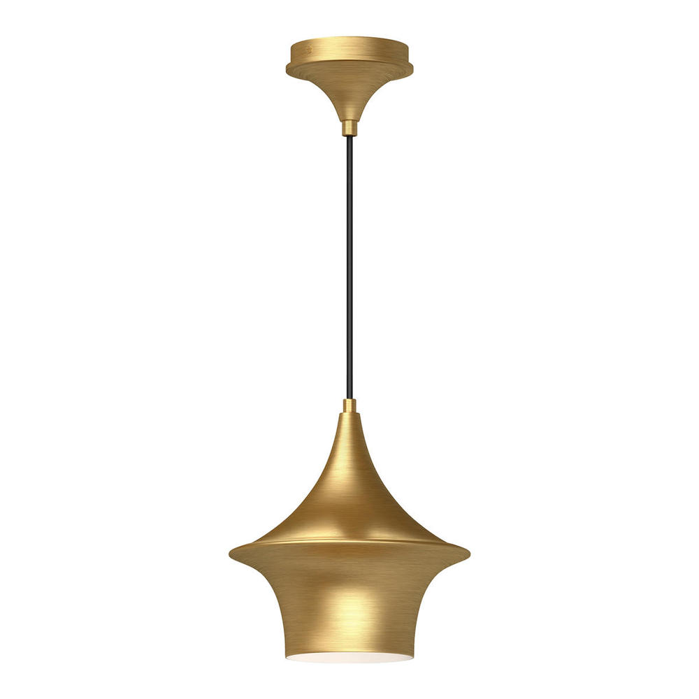 Emiko 9-in Brushed Gold 1 Light Pendant